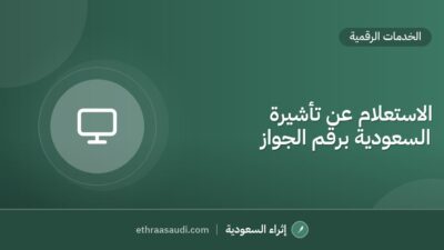 الاستعلام عن تأشيرة السعودية برقم الجواز